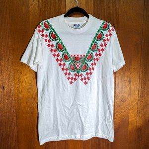 Watermelon Shirt Vintage Vicki Melhart 92 USA Summer Short Sleeve Womens Medium